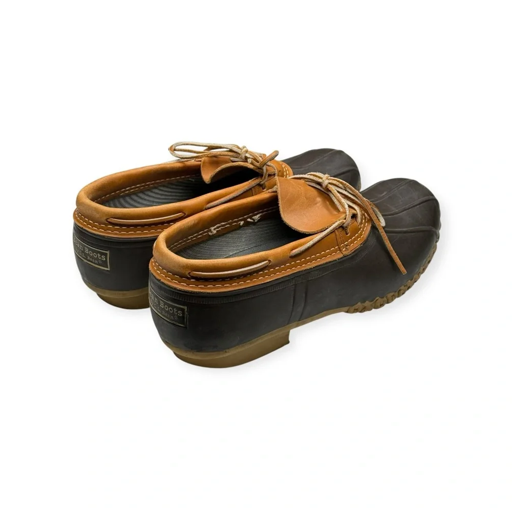 LL Bean ✪ Classic Rubber Moc Duck Rain Boots ✪ Tan Bean Boot Brown Gum ✪ 12M ✪
